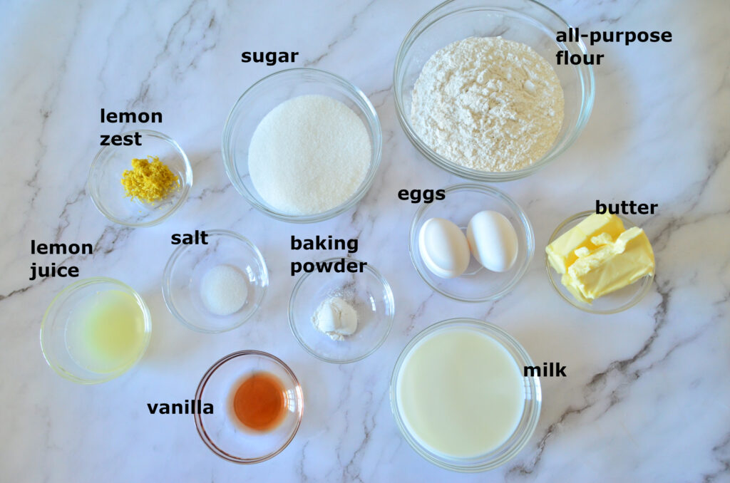 lemon pound cake ingredients