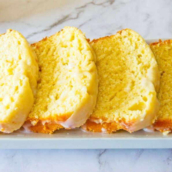 lemon pound cake slices