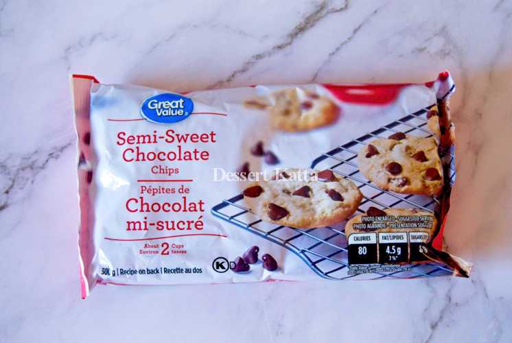 a pack of great value semi sweet chocolate chips