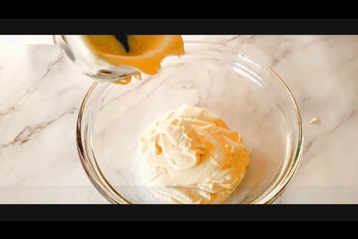 removing some batter in another bowl to make chocolate cake batter to make marble loaf cake