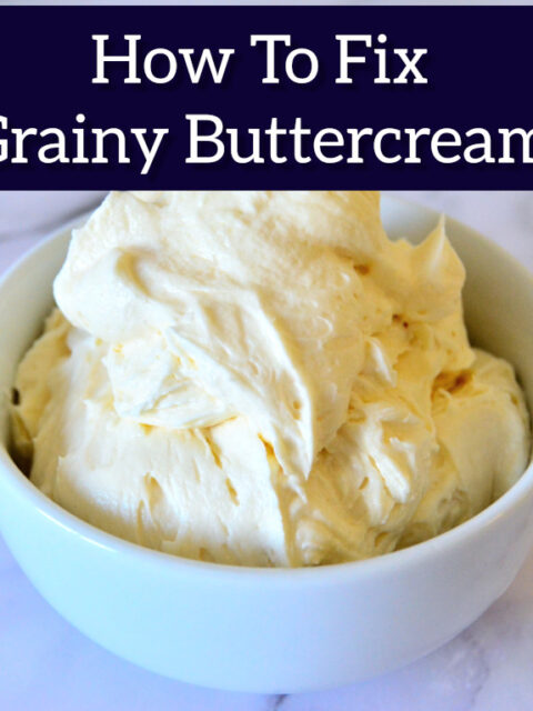 buttercream bowl with how to fix buttercream title