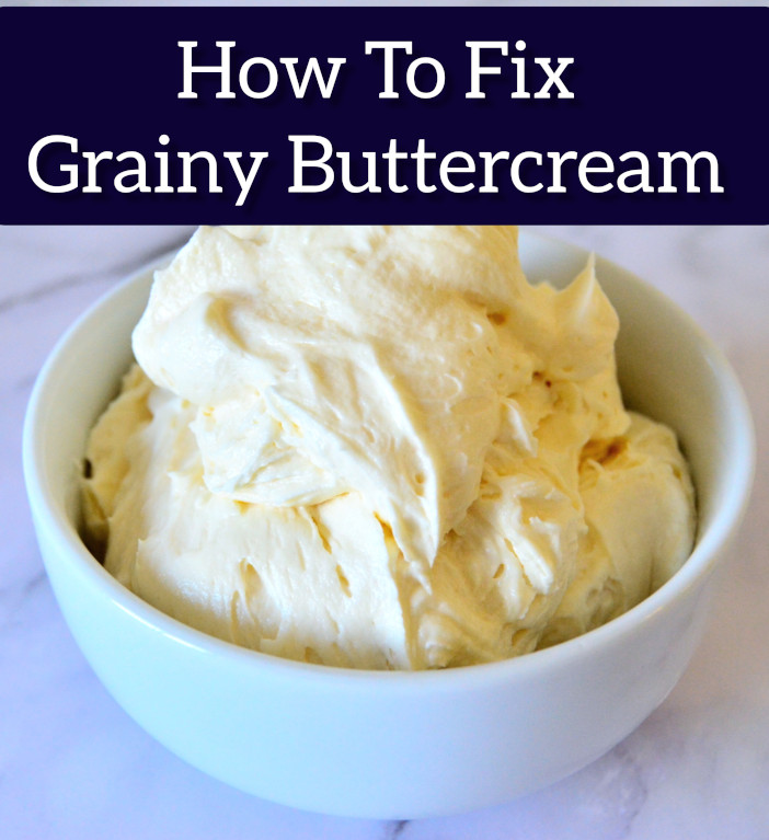 buttercream bowl with how to fix buttercream title