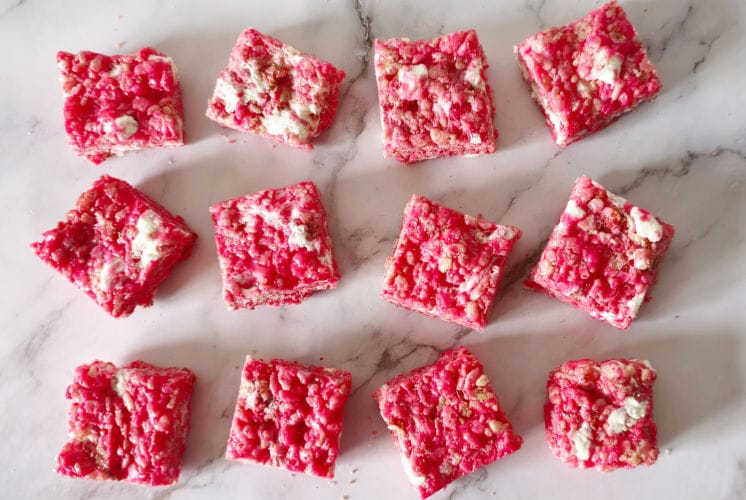 top view of Starbucks rice krispie treats